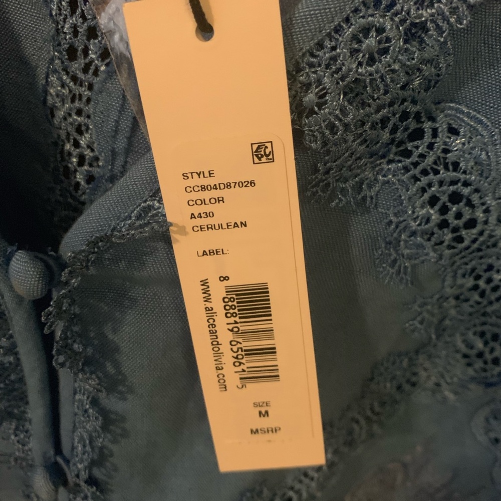 Alice and Olivia Hilma embroidered blouson